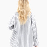 Elena Stripe Shirt - Grey