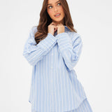 Elena Stripe Shirt - Light Blue