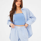Elena Stripe Shirt - Light Blue