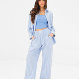 Elena Stripe Shirt - Light Blue