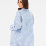 Elena Stripe Shirt - Light Blue