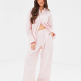 Elena Stripe Shirt - Light Pink