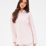 Elena Stripe Shirt - Light Pink