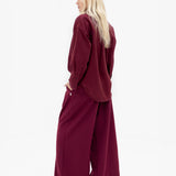 Sabrina Oversized Shirt - Burgundy