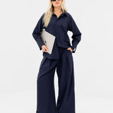 Sabrina Oversized Shirt - Soft Navy