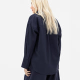 Sabrina Oversized Shirt - Soft Navy