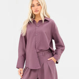 Sabrina Oversized Shirt - Dusty Rose