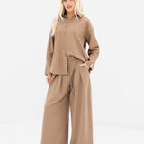 Sabrina Oversized Shirt - Tan