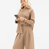 Sabrina Oversized Shirt - Tan