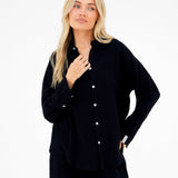 Mila Oversized Shirt - Black