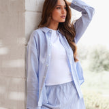 Mila Oversized Shirt - Summer Blue