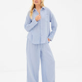 Mila Oversized Shirt - Summer Blue