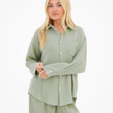 Mila Oversized Shirt - Soft Sage