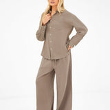 Mila Oversized Shirt - Tan