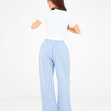 Elena Stripe Trousers - Light Blue