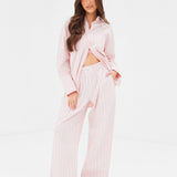 Elena Stripe Trousers - Light Pink