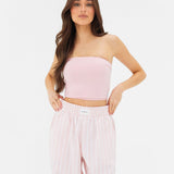 Elena Stripe Trousers - Light Pink