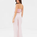 Elena Stripe Trousers - Light Pink
