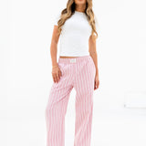 Elena Stripe Trousers - Pink