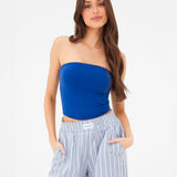 Elena Stripe Shorts - Blue