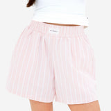 Elena Stripe Shorts - Light Pink
