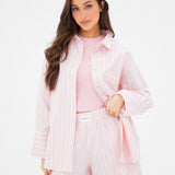 Elena Stripe Shorts - Light Pink