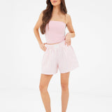 Elena Stripe Shorts - Light Pink