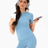 Lucia Baby Tee - Mid Blue