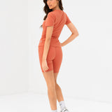 Lucia Baby Tee - Bright Coral