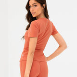 Lucia Baby Tee - Bright Coral