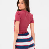 Lucia Baby Tee - Hot Pink