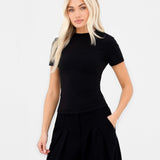 Lucia Baby Tee - Black
