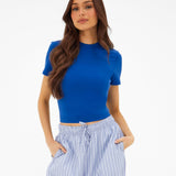Lucia Baby Tee - Dark Cobalt