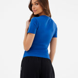 Lucia Baby Tee - Dark Cobalt