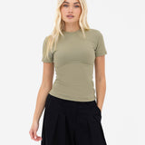 Lucia Baby Tee - Warm Olive