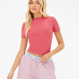 Lucia Baby Tee - Bright Pink