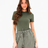 Lucia Baby Tee - Khaki Green