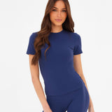 Lucia Baby Tee  - Navy Blue