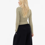 Lucia Long Sleeve Top - Warm Olive