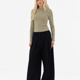 Lucia Long Sleeve Top - Warm Olive