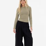 Lucia Long Sleeve Top - Warm Olive