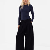 Lucia Long Sleeve Top - Soft Navy