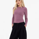 Lucia Long Sleeve Top - Dusty Rose