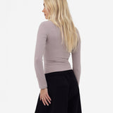 Lucia Long Sleeve Top - Pebble