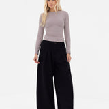 Lucia Long Sleeve Top - Pebble