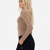 Lucia Long Sleeve Top - Tan