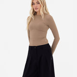 Lucia Long Sleeve Top - Tan