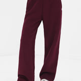 Isabel Wide Leg Sweatpants - Deep Burgundy