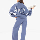 Isabel Wide Leg Sweatpants - Blue