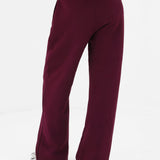 Isabel Wide Leg Sweatpants - Deep Burgundy